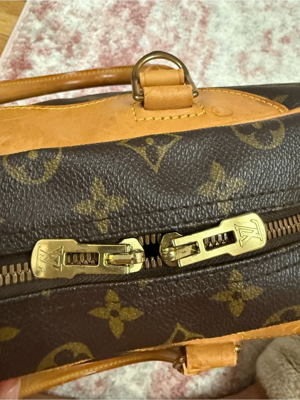 Louis Vuitton LV Hand Bag Deauville Brown Monogram